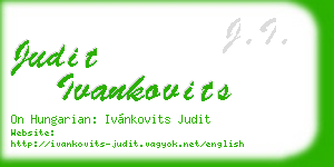 judit ivankovits business card